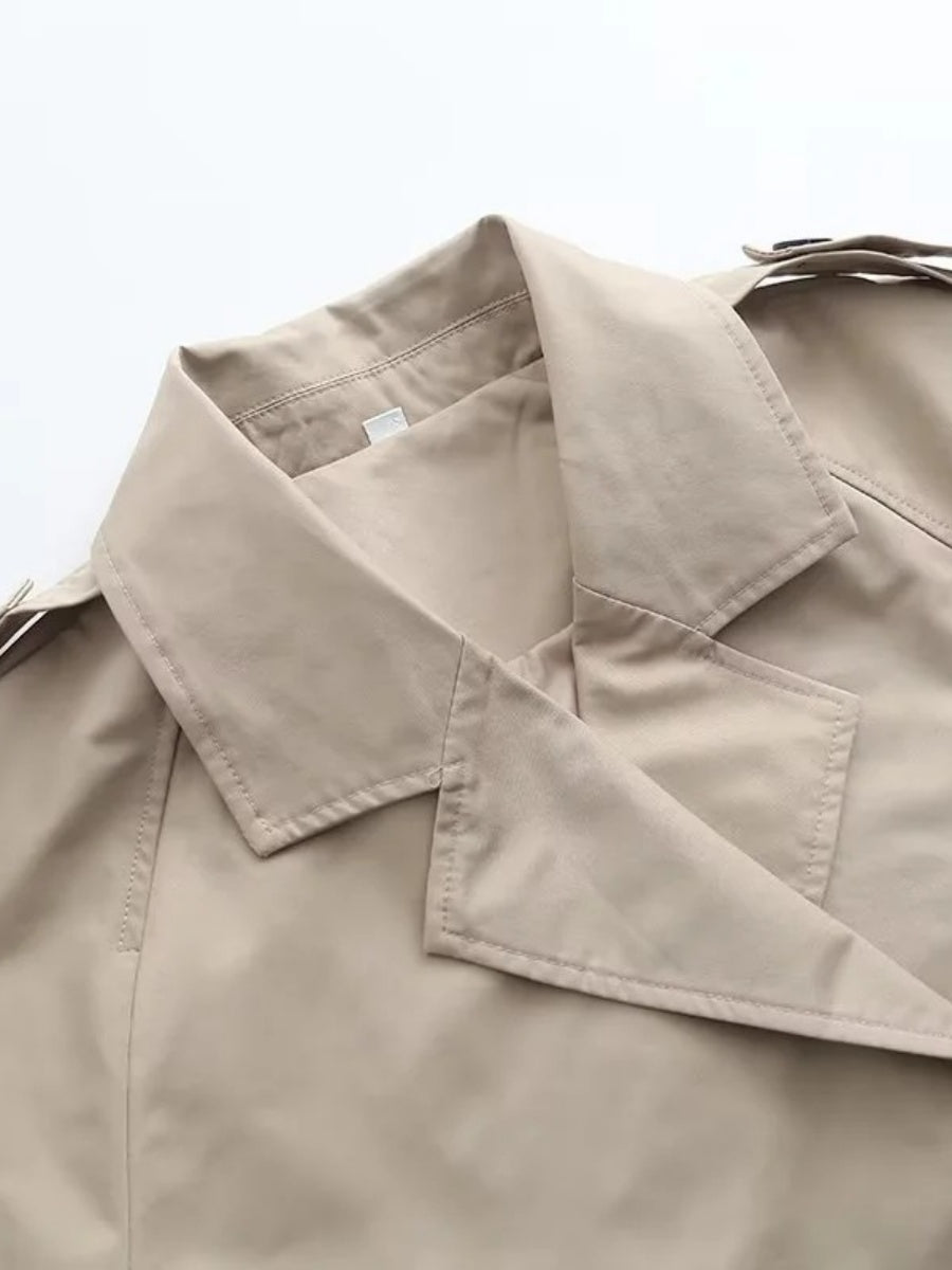 Liber Autumn Women's Buttons Trench Coats