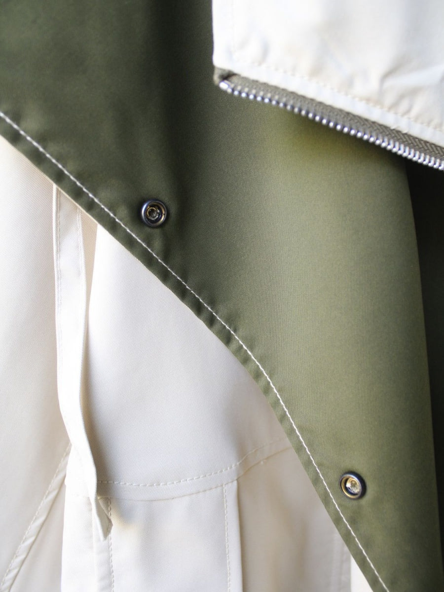 Contrasting colors Double collar Loose Trench Coats