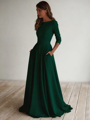 Simplicity Long Sleeve Parties Maxi Dresses