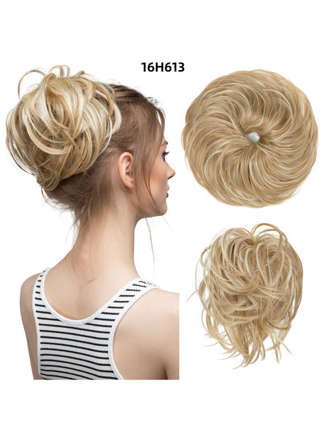 Fluffy Long Beard Curly Hair Updo Wig