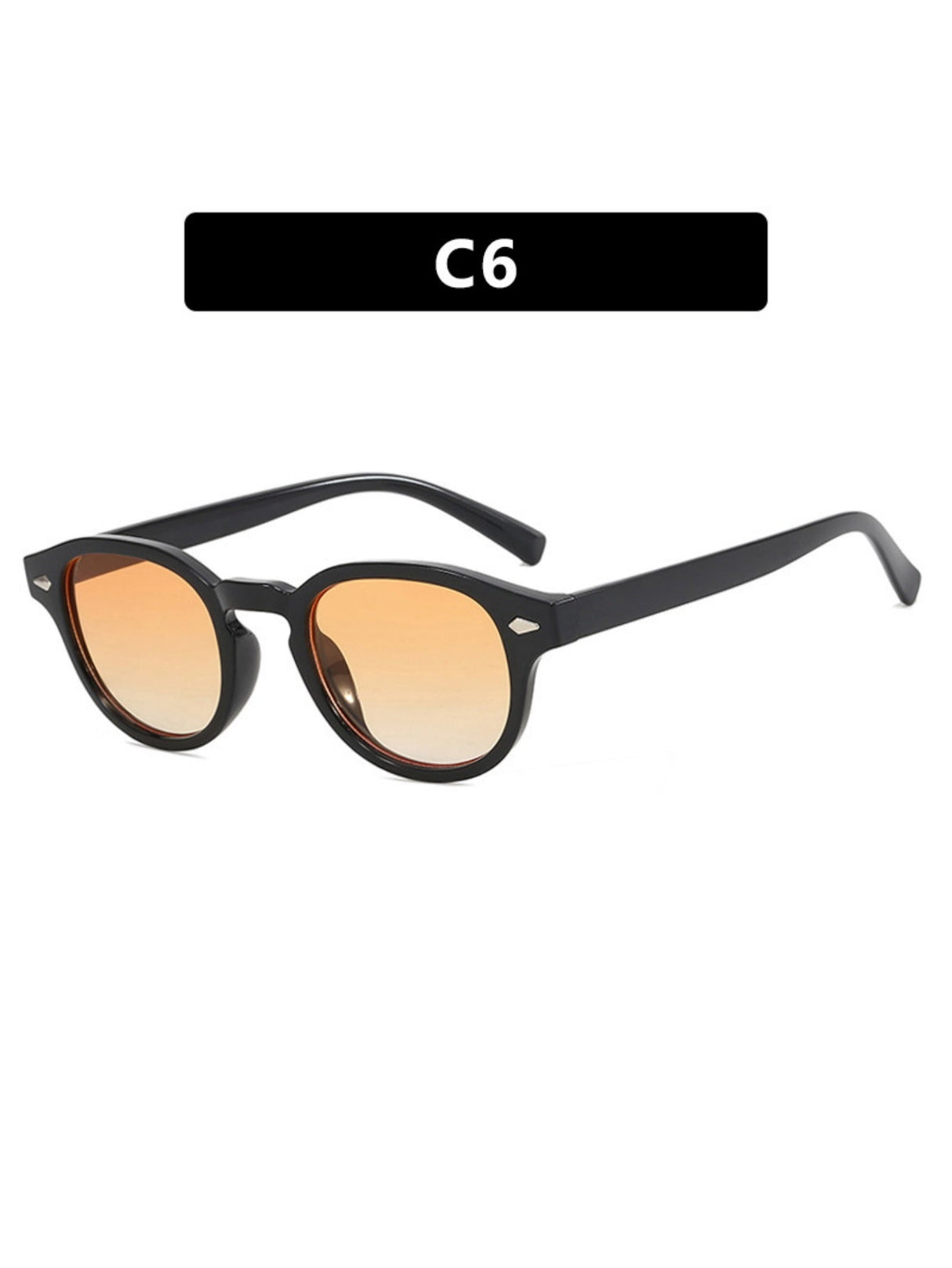 Riveted Arrow Small Frame Oval Sunglasses