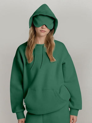 Sweats à capuche unis avec poche