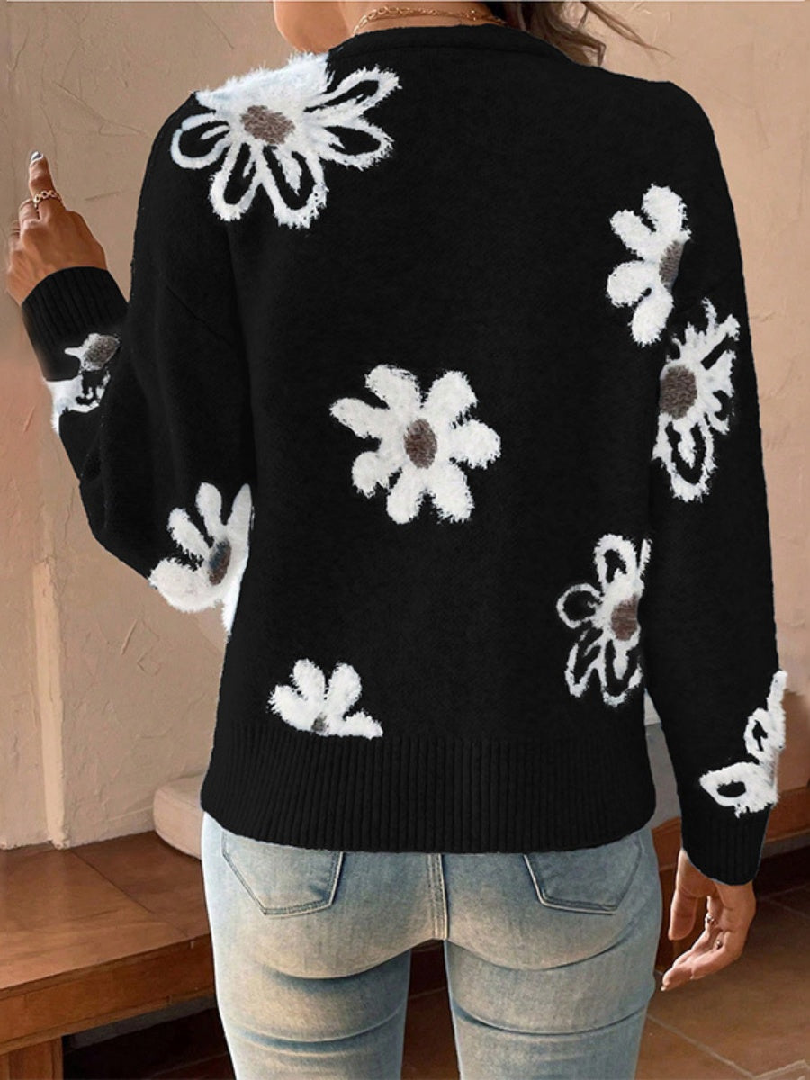 Flower pattern Cardigans