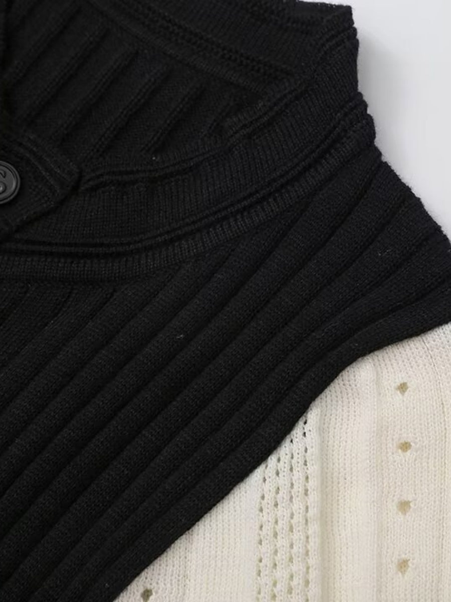 Short Sleeve Buttons Slit Knitting High Waist Workplace Maxi Dresses