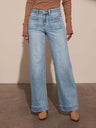 Slimming Wide Leg High Waist Straight Old Jeans