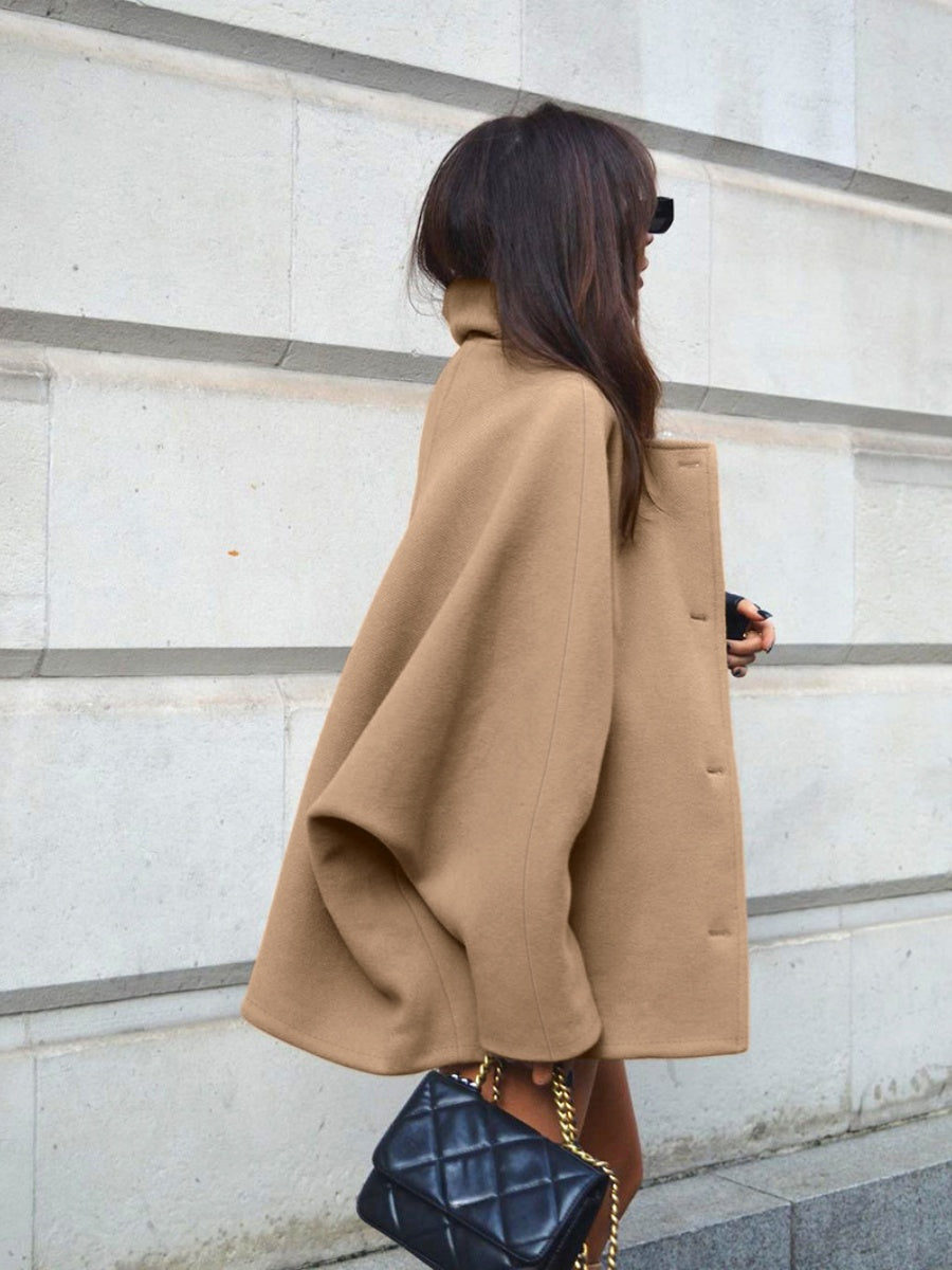 Liber Autumn Women's Woolen coat Solid Color Coats