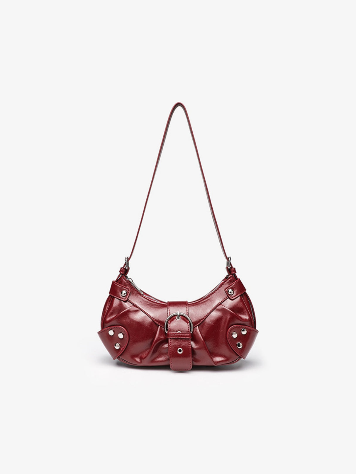 Stylish And Edgy Motorcycle Studded Shoulder Bag