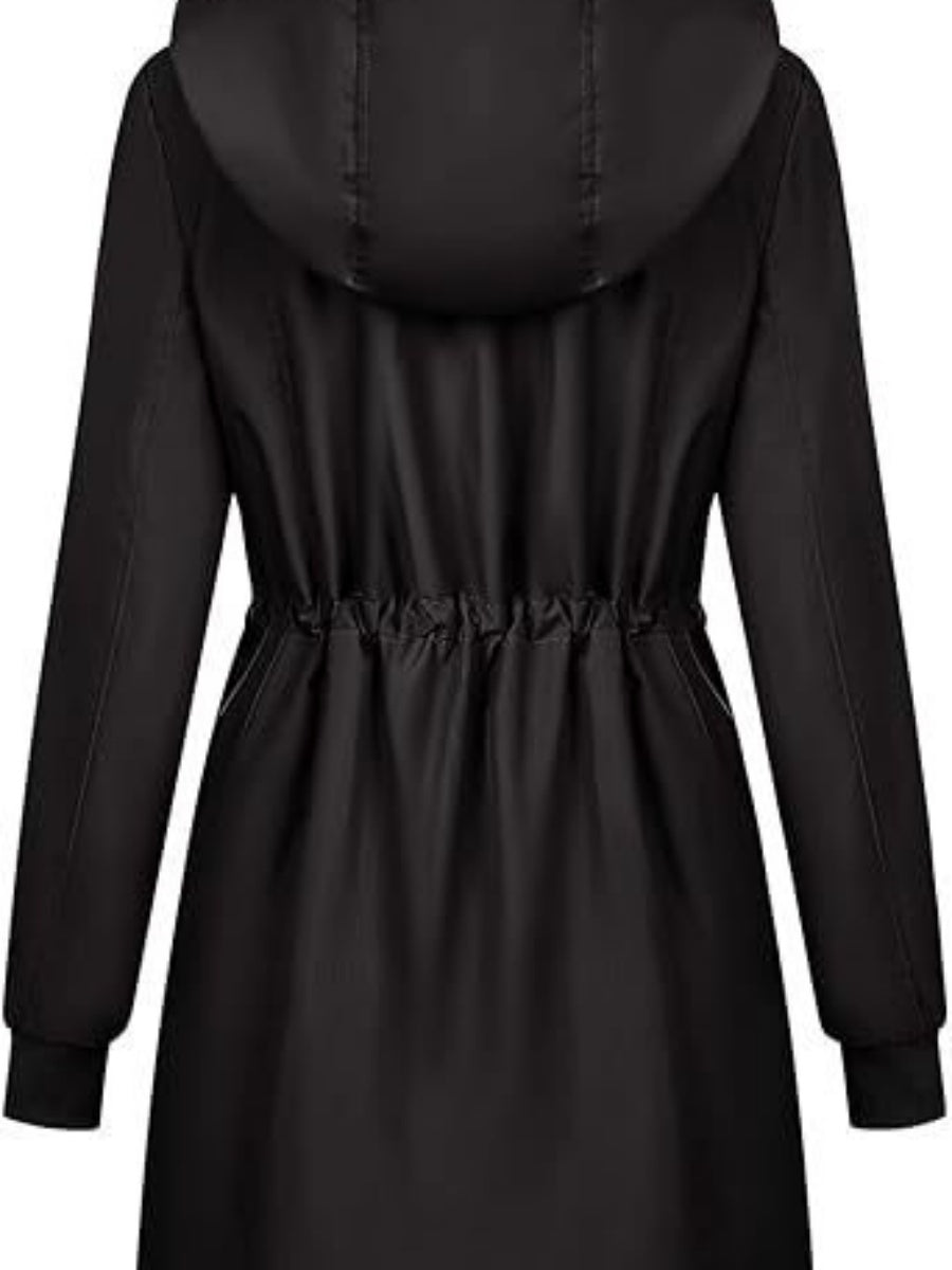 Mid-length Lightweight Raincoat Water Proof Mountain Climbing Outdoor Windproof Detachable Hood Trench Coats