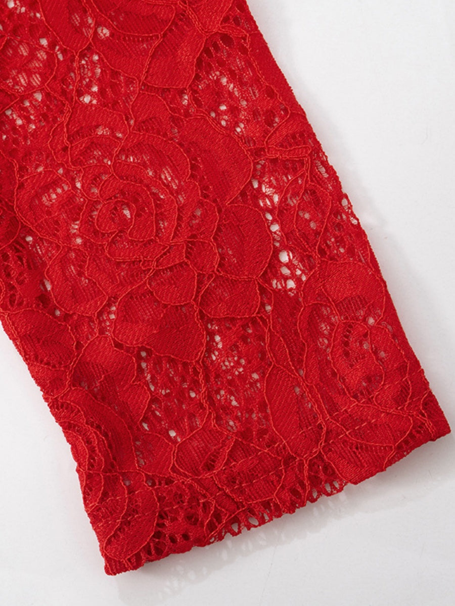 Women's Lace Long sleeve Maxi Dresses