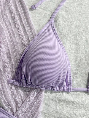 Sexy Lace Mesh Swimsuit Bikini Four-piece Set