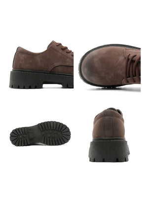 Chaussures Derby à plateforme style rétro vieilli