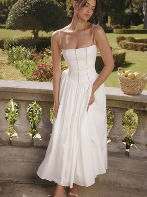 Elegant And Gentle Style, Slimming Floral Print Sundress