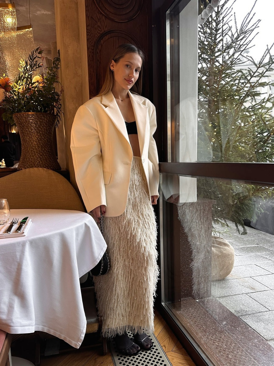 Black Waist-cinching Blazers