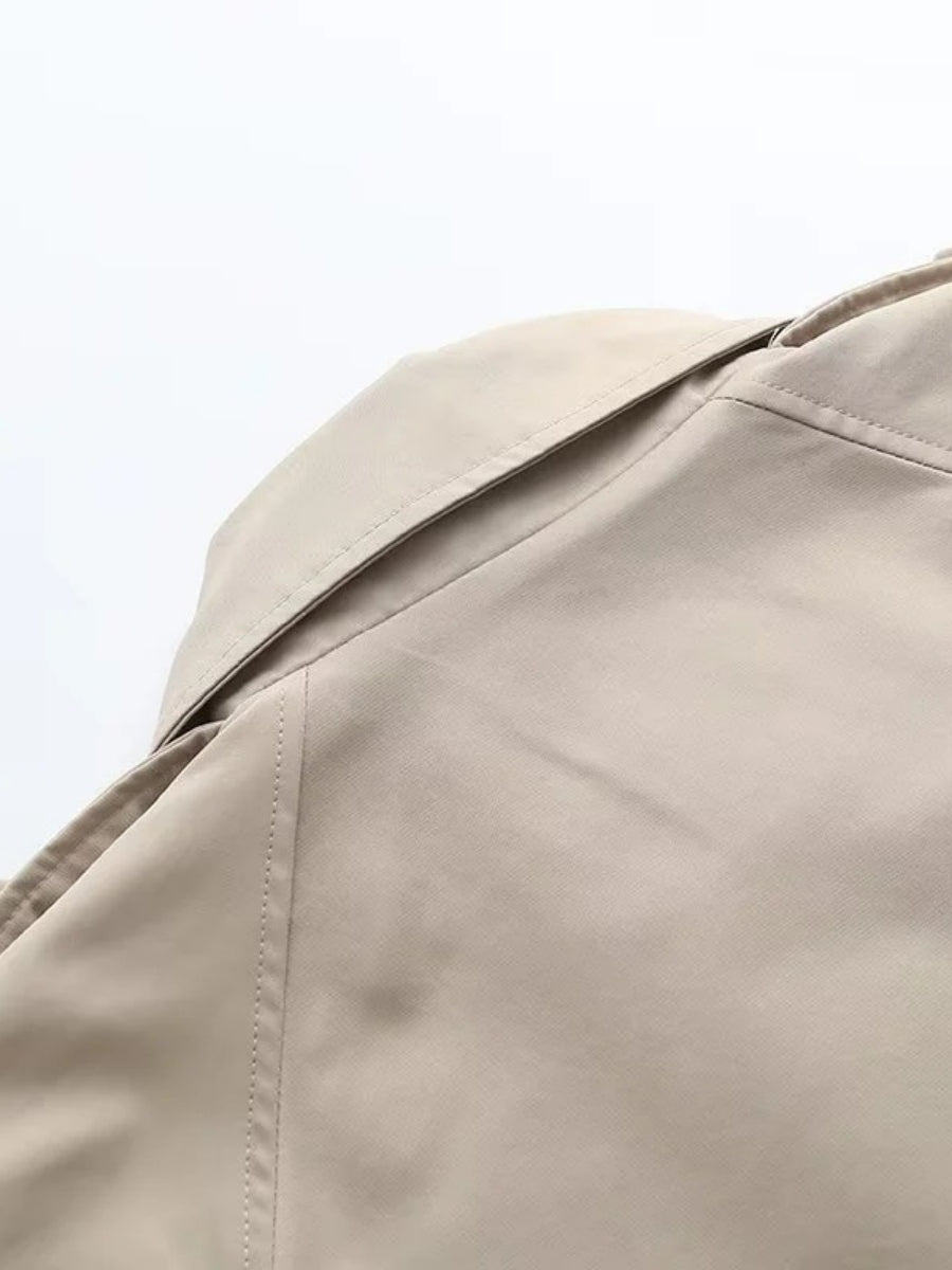 Liber Autumn Women's Buttons Trench Coats