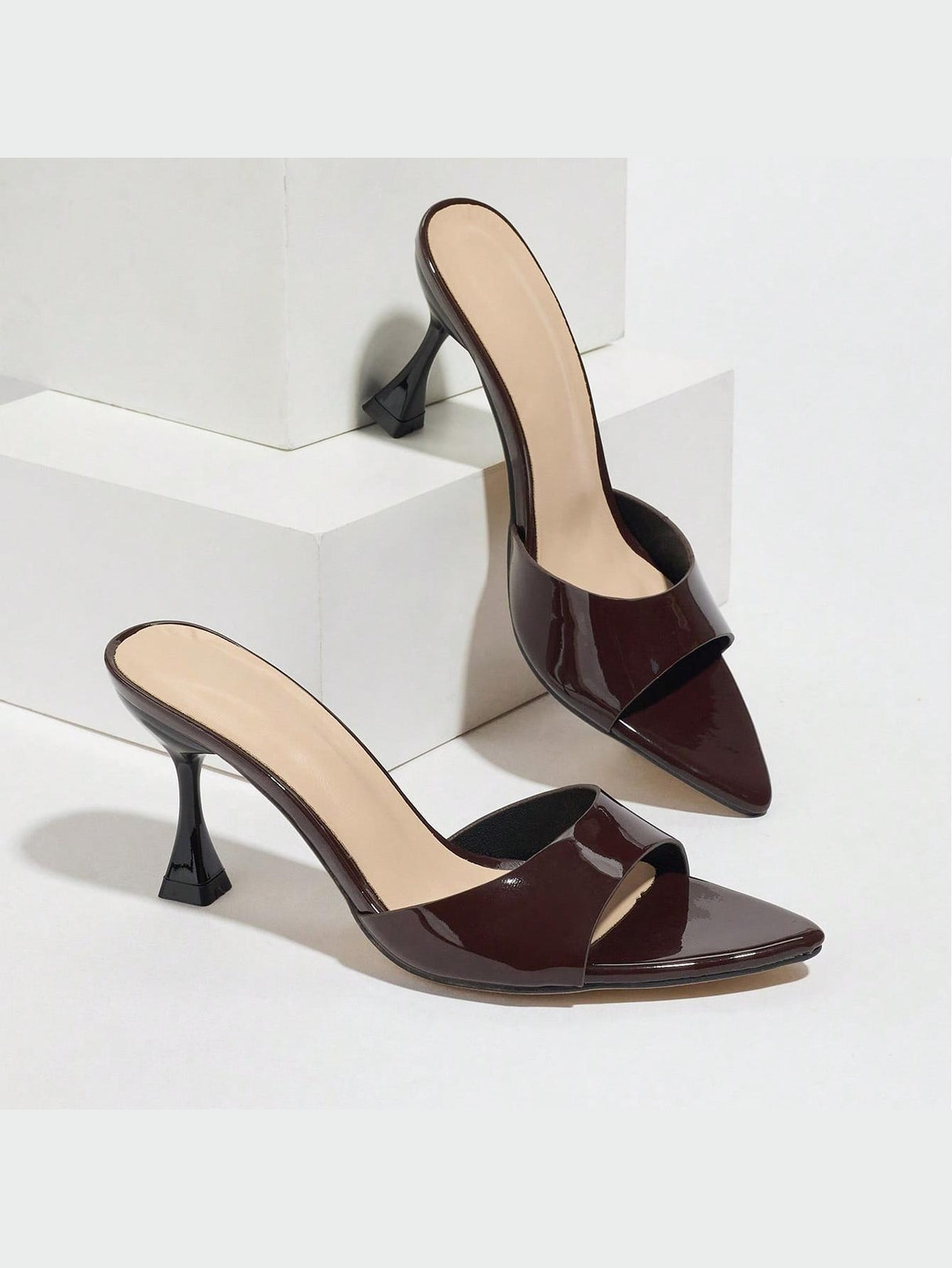 Embossed High-heeled Sandals