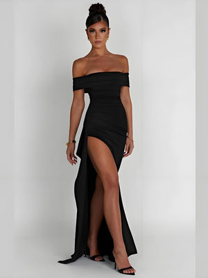 Liber Summer Women's Backless Solid Color Maxi Dresses