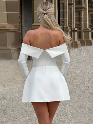 Liber Autumn Women's Off Shoulder Mini&Short Dresses