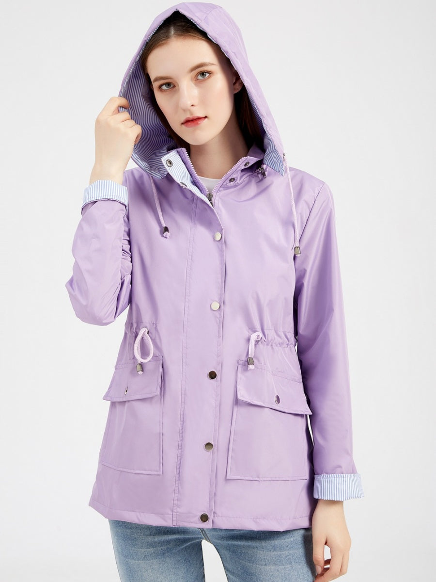 Removable Cap Water Proof Pocket Hooded Jackets