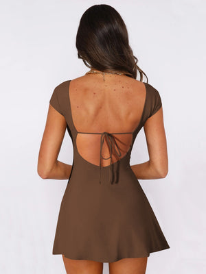 Backless Bandage Mini&Short Dresses