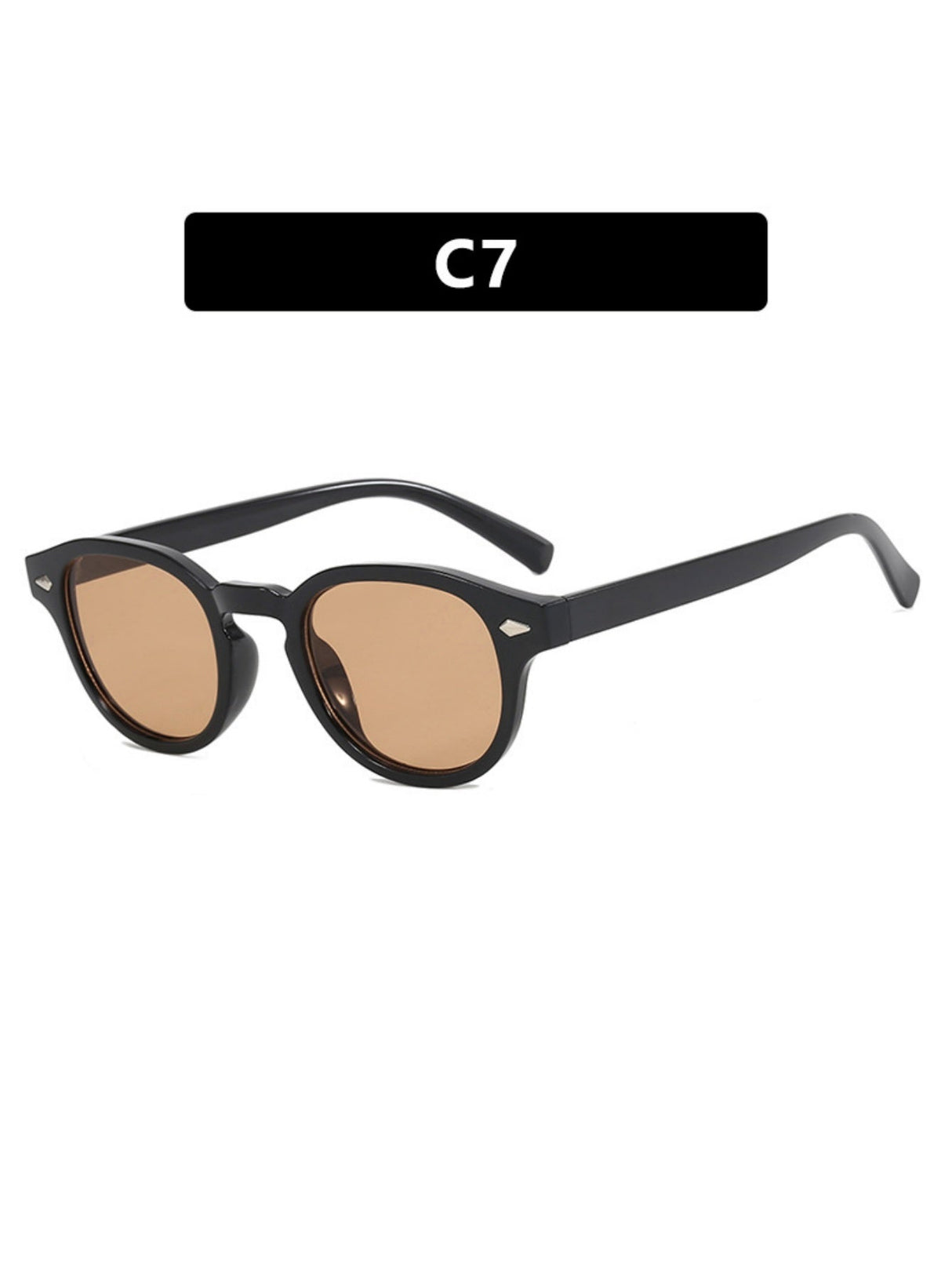 Riveted Arrow Small Frame Oval Sunglasses