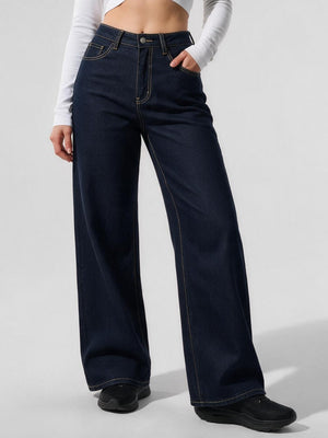 American Casual Super Cool Loose Straight Leg Mid-rise Jeans