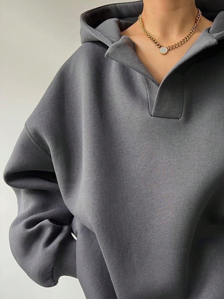 Liber Autumn Women's Hooded Solid Color Sweatshirts&Hoodies