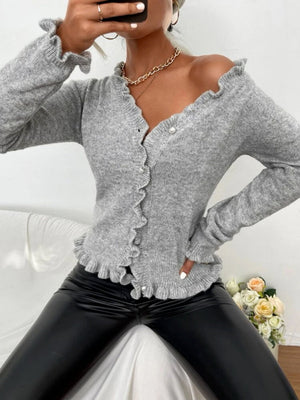 Wood ear Solid Color Cardigans