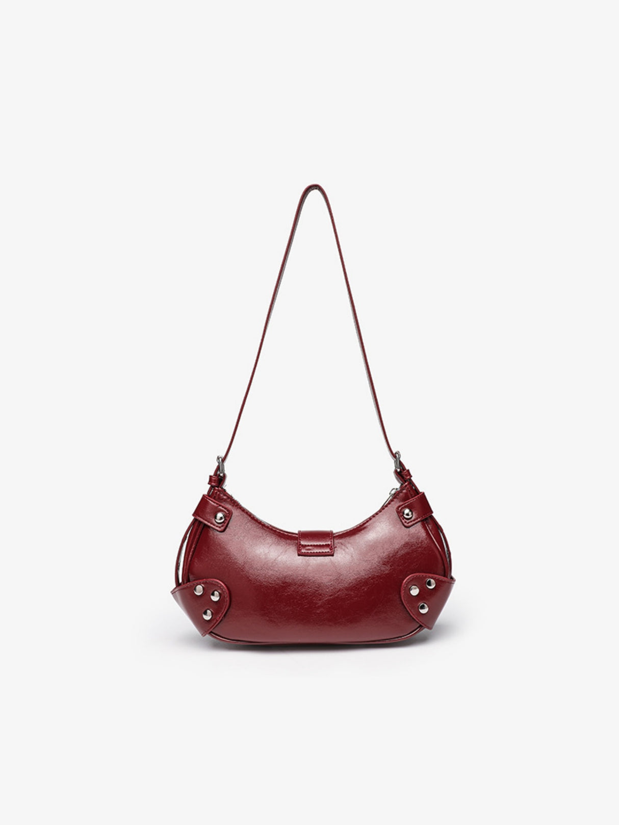 Stylish And Edgy Motorcycle Studded Shoulder Bag