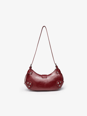 Stylish And Edgy Motorcycle Studded Shoulder Bag