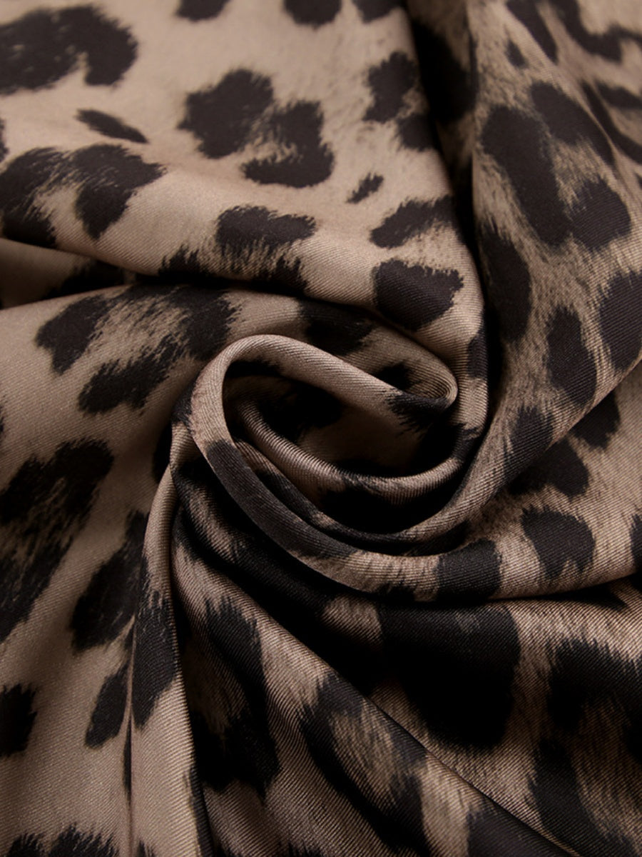 Leopard Print Hip Fishtail Skirts