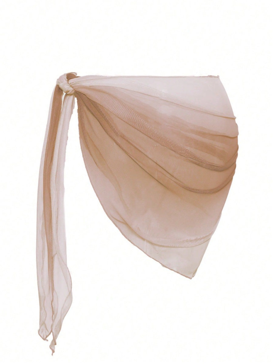 Gradient Color Tie Beach Dress