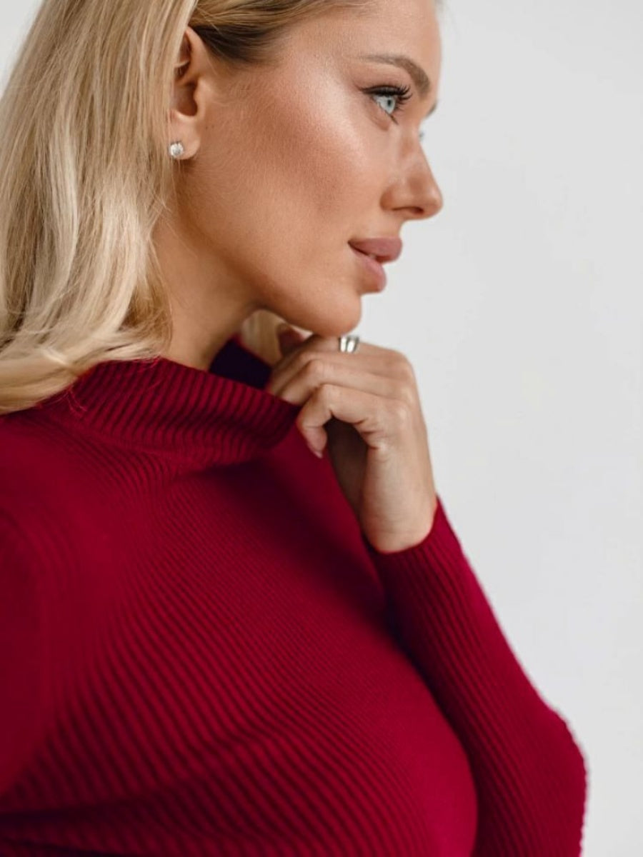 Half Turtleneck Solid Color Tights Versatile Sweaters