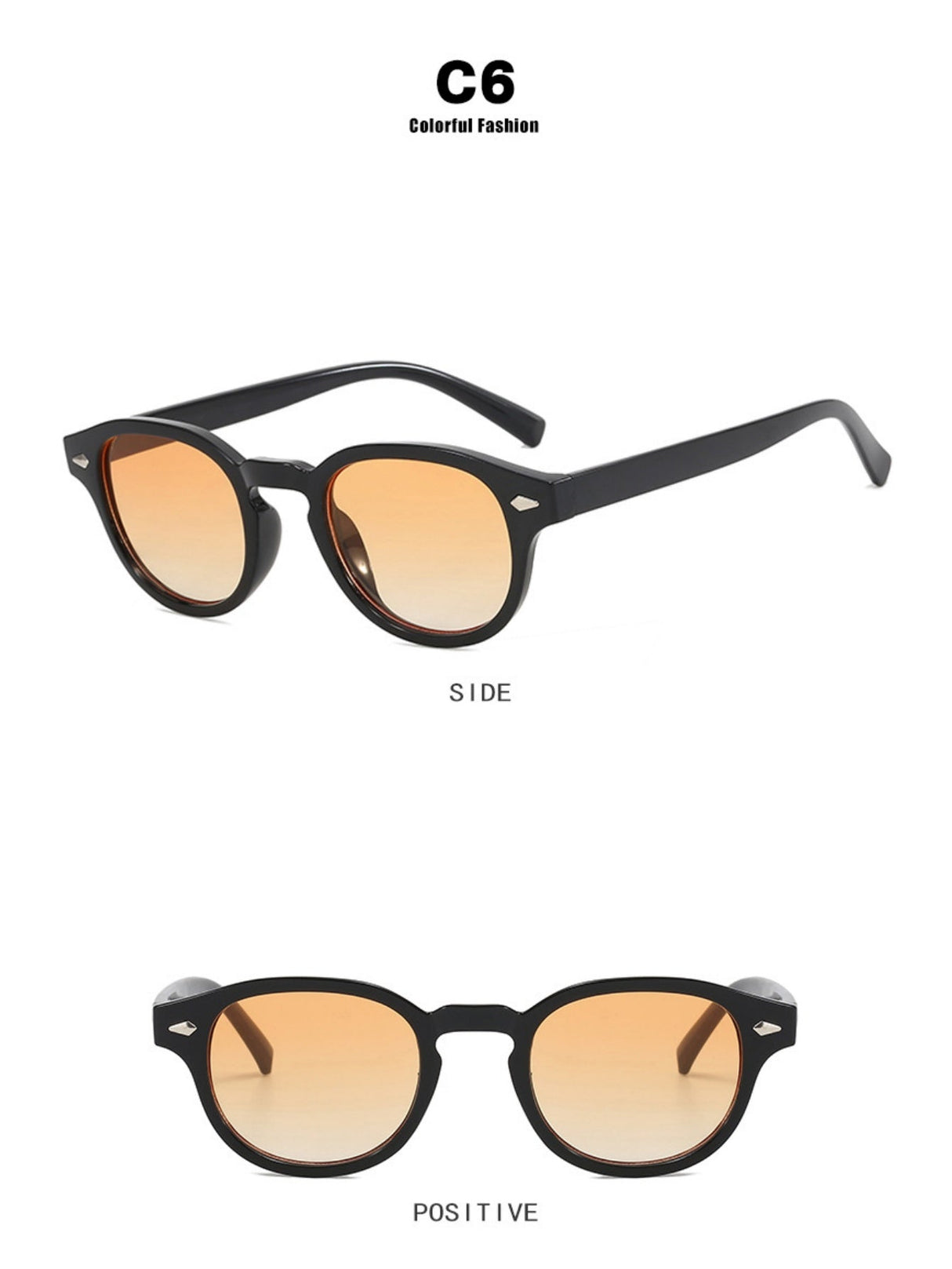 Riveted Arrow Small Frame Oval Sunglasses