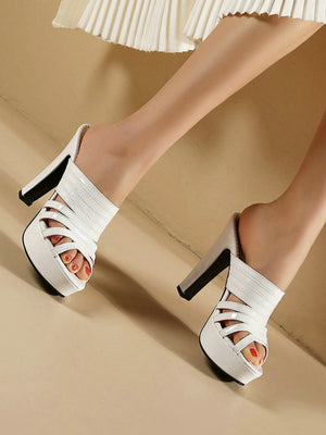 Strappy Platform High-heeled Sandals