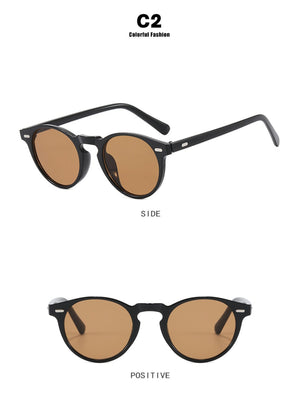 Lunettes de soleil rondes au style rétro minimaliste