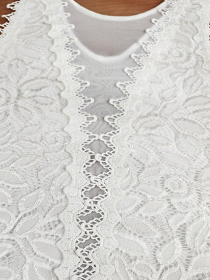 Lace Trim Hollow Bodysuits