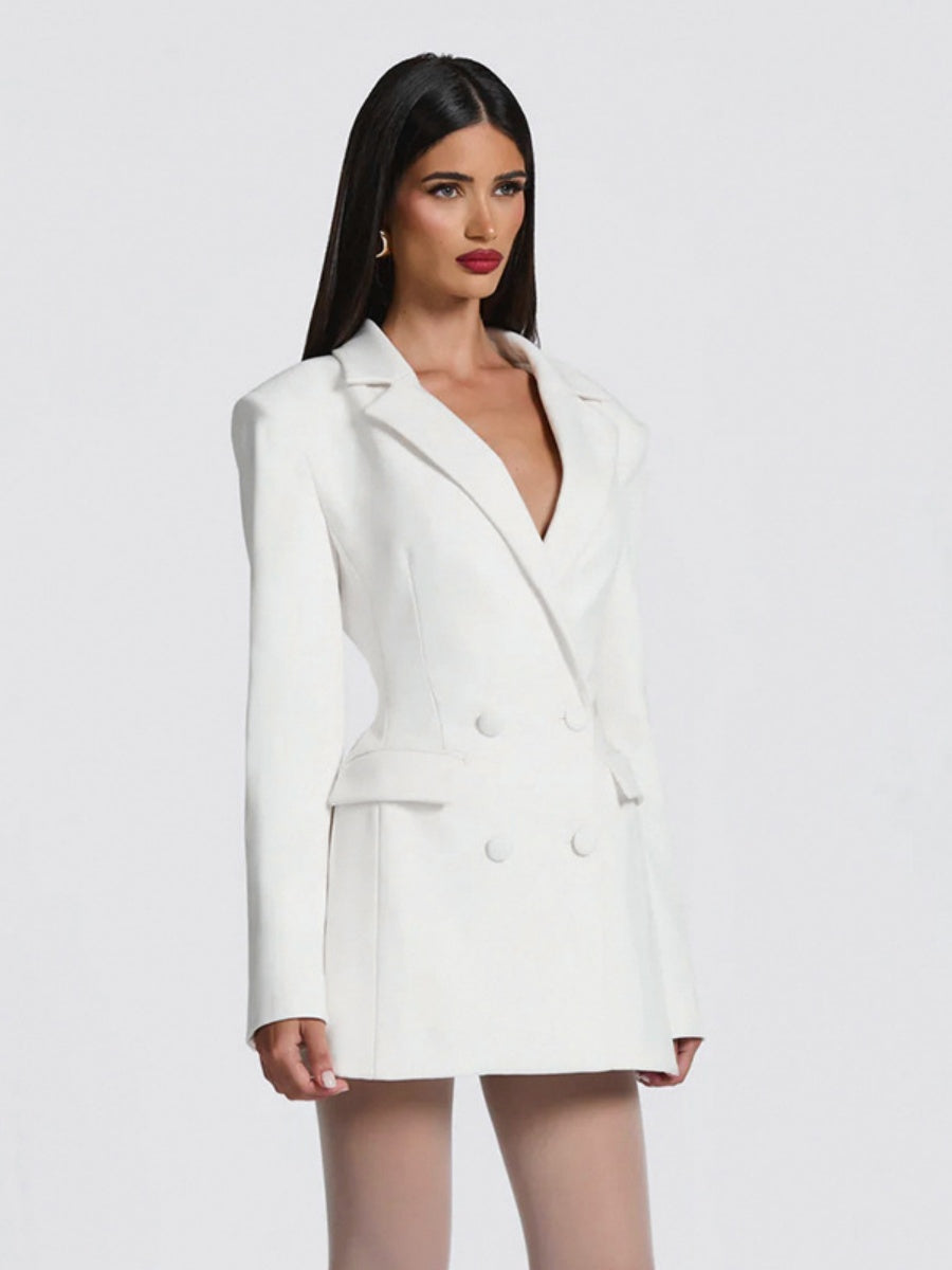 V-neck, Long Sleeves, Tulip-shaped Waist Blazers