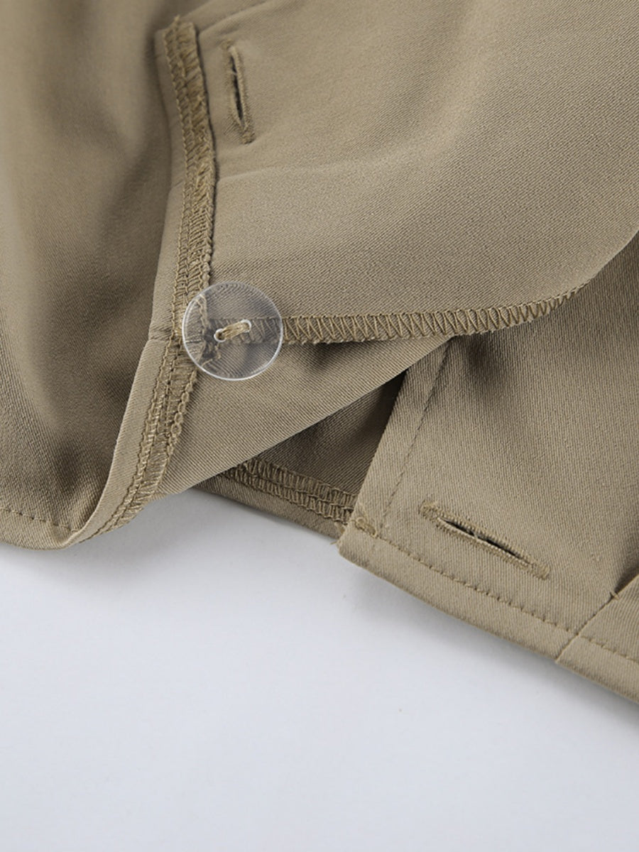 Liber Autumn Women's Pocket Solid Color Trench Coats