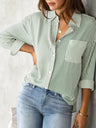 Loose-fit Long Sleeve Stripes Stripes Shirts