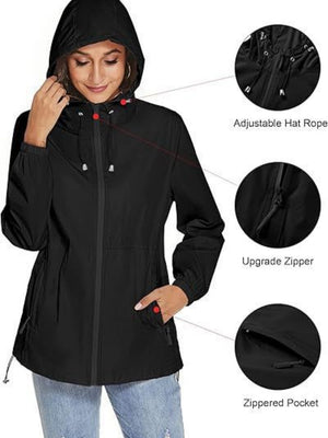 Hooded Waterproof Light Portable Raincoat Windproof Windbreaker