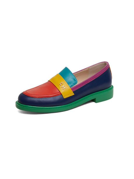 Colorful Patchwork Loafers