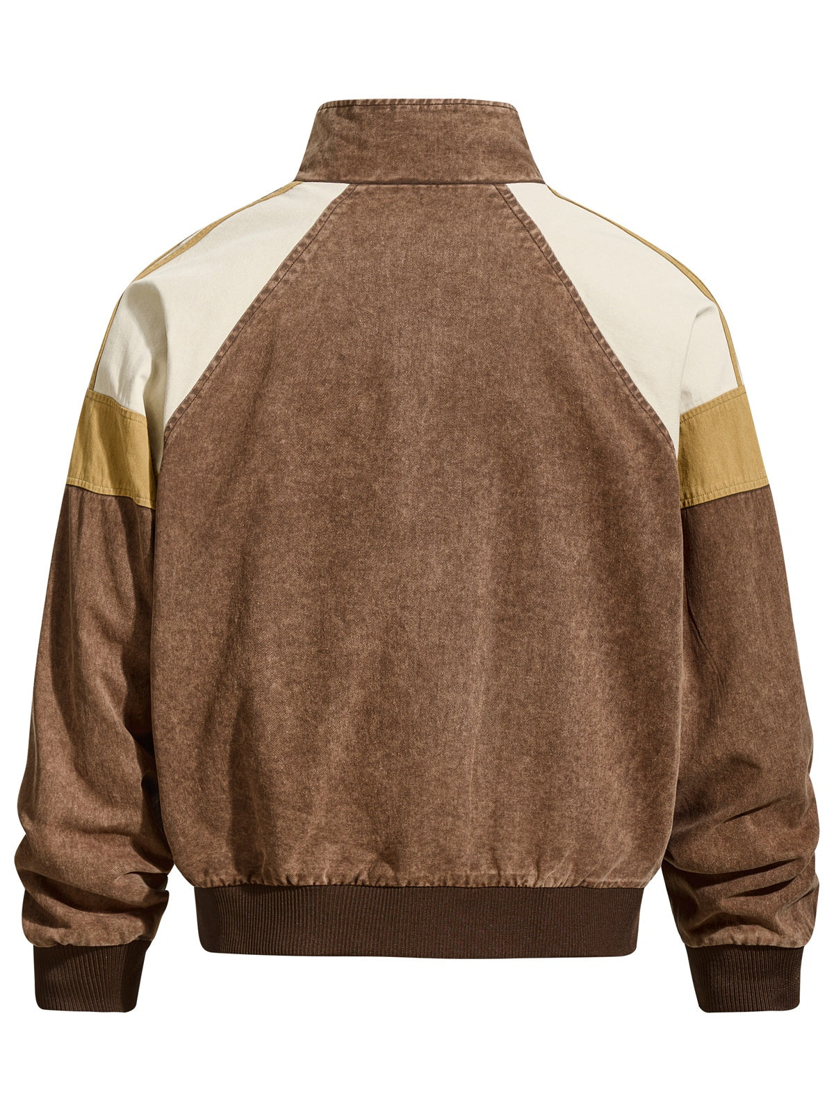 Retro Old Splicing Letter Embroidery Lapel Jackets