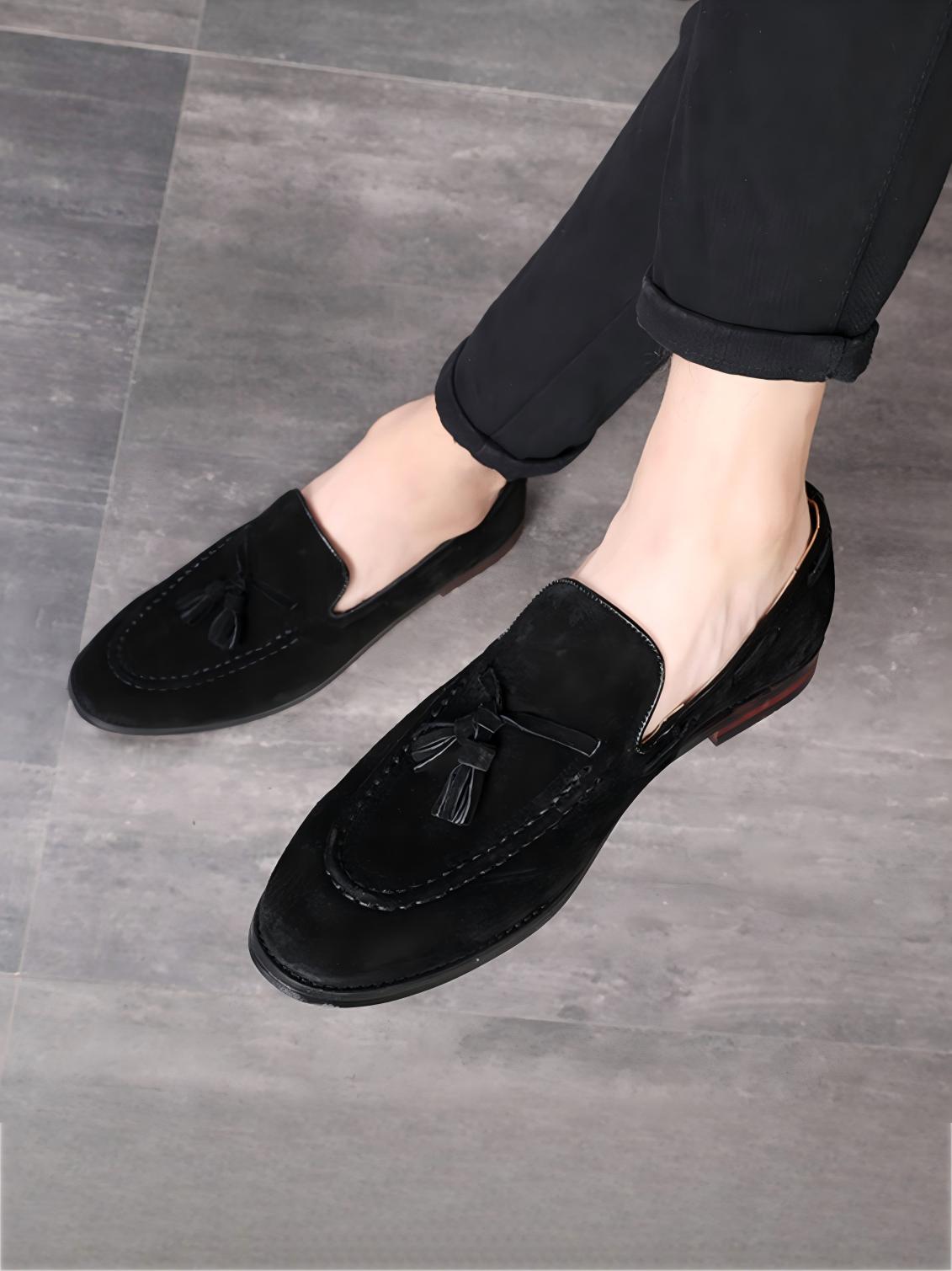 Suede Tassel Slip-on Loafers