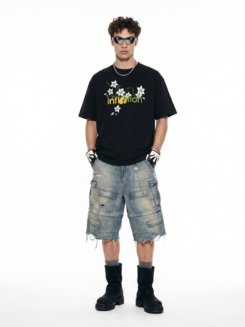 Floral Loose-fit T-shirts