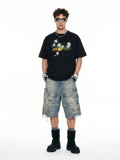 Floral Loose-fit T-shirts