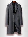 Long Suit Collar Wool Coat Cotton