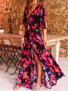 Floral Print Slimming Long Dress