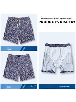 Double Layer Plus Size Loose-fit Quick-drying Beach Shorts