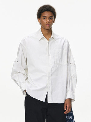 Liber Autumn Neutral wear Pocket decoration Solid Color Shirts