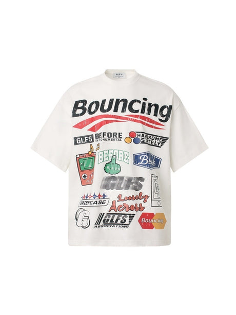 Slogan Locomotive Printed T-shirts